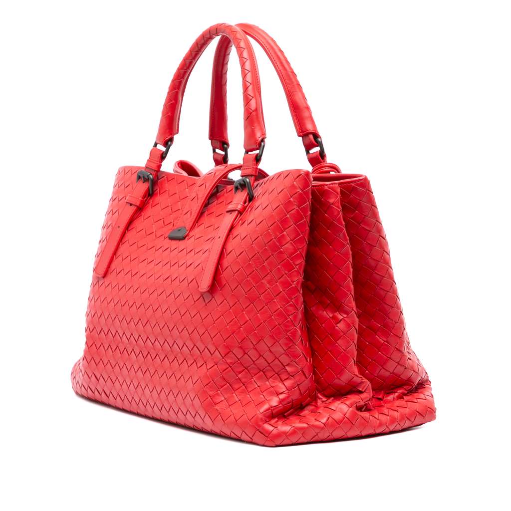 Bottega Veneta Medium Nappa Intrecciato Roma Tote - Back view