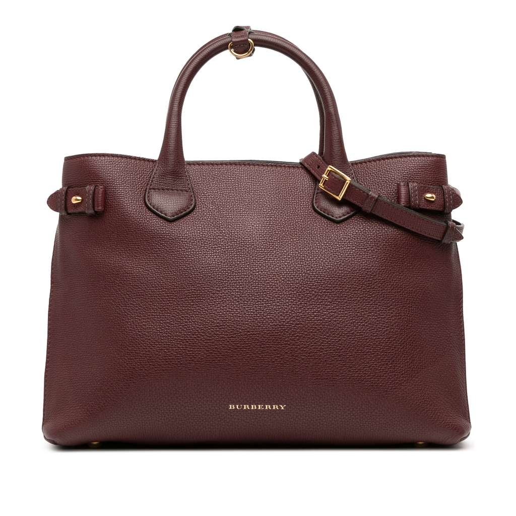 Burberry Medium Leather and House Check Banner Satchel