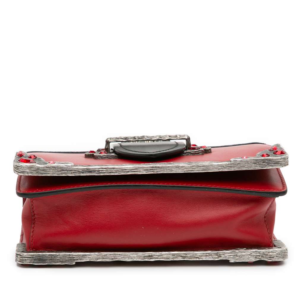 Prada Saffiano Trimmed City Calf Crystal Cahier Crossbody - Image 6