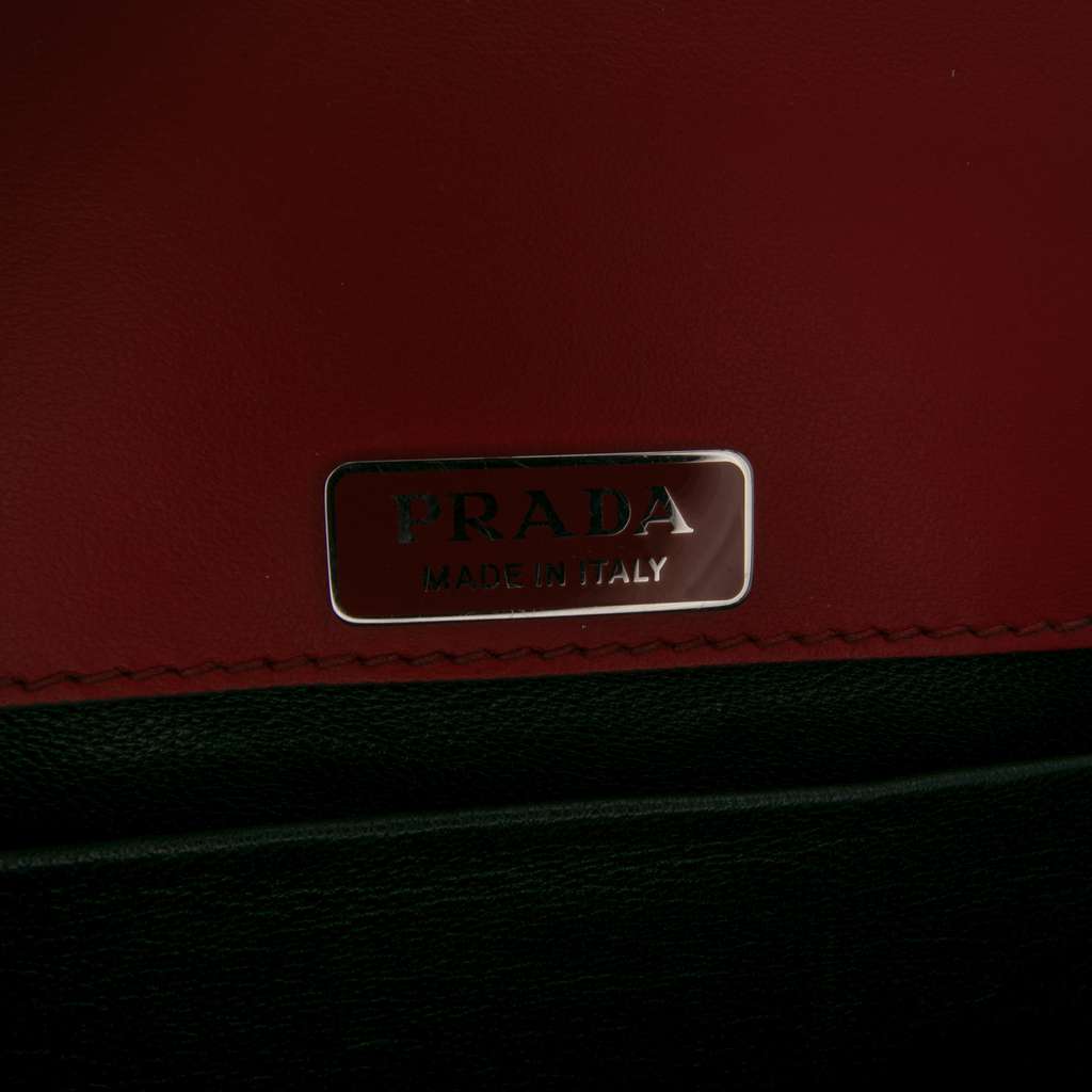 Prada Saffiano Trimmed City Calf Crystal Cahier Crossbody - Side view