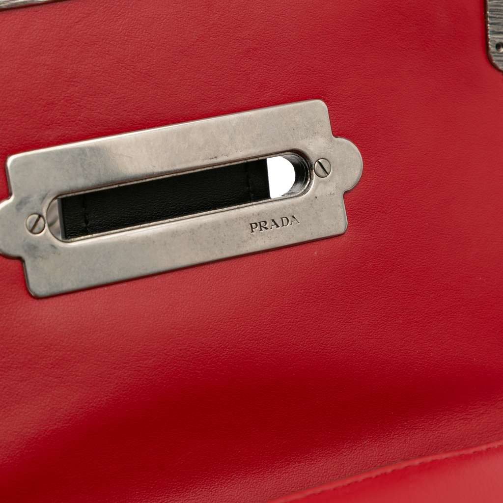 Prada Saffiano Trimmed City Calf Crystal Cahier Crossbody - Image 11