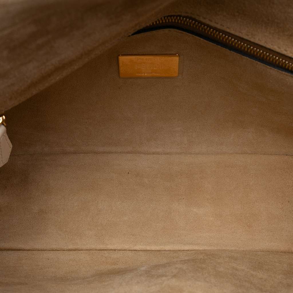 Fendi Leather Metal Stitch Baguette Satchel - 4