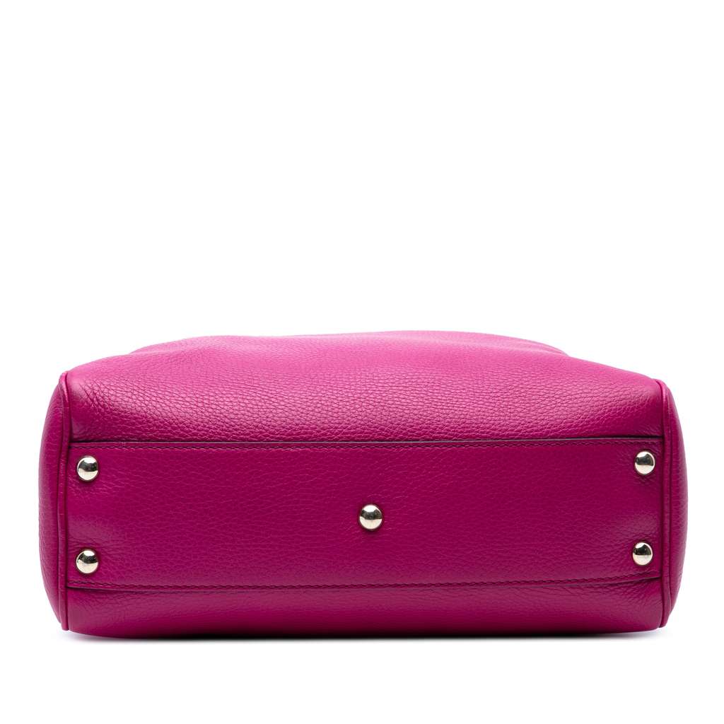 Gucci Small Calfskin Bamboo Shopper Satchel - Image 6