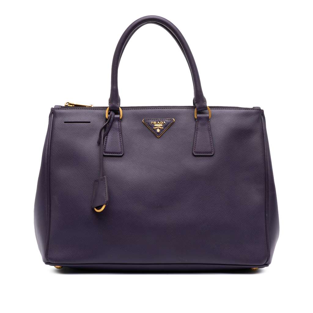 Prada Medium Saffiano Lux Galleria Double Zip Satchel