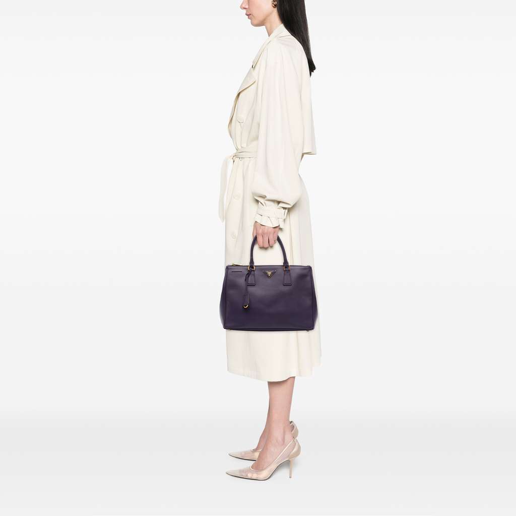 Prada Medium Saffiano Lux Galleria Double Zip Satchel - Image 13