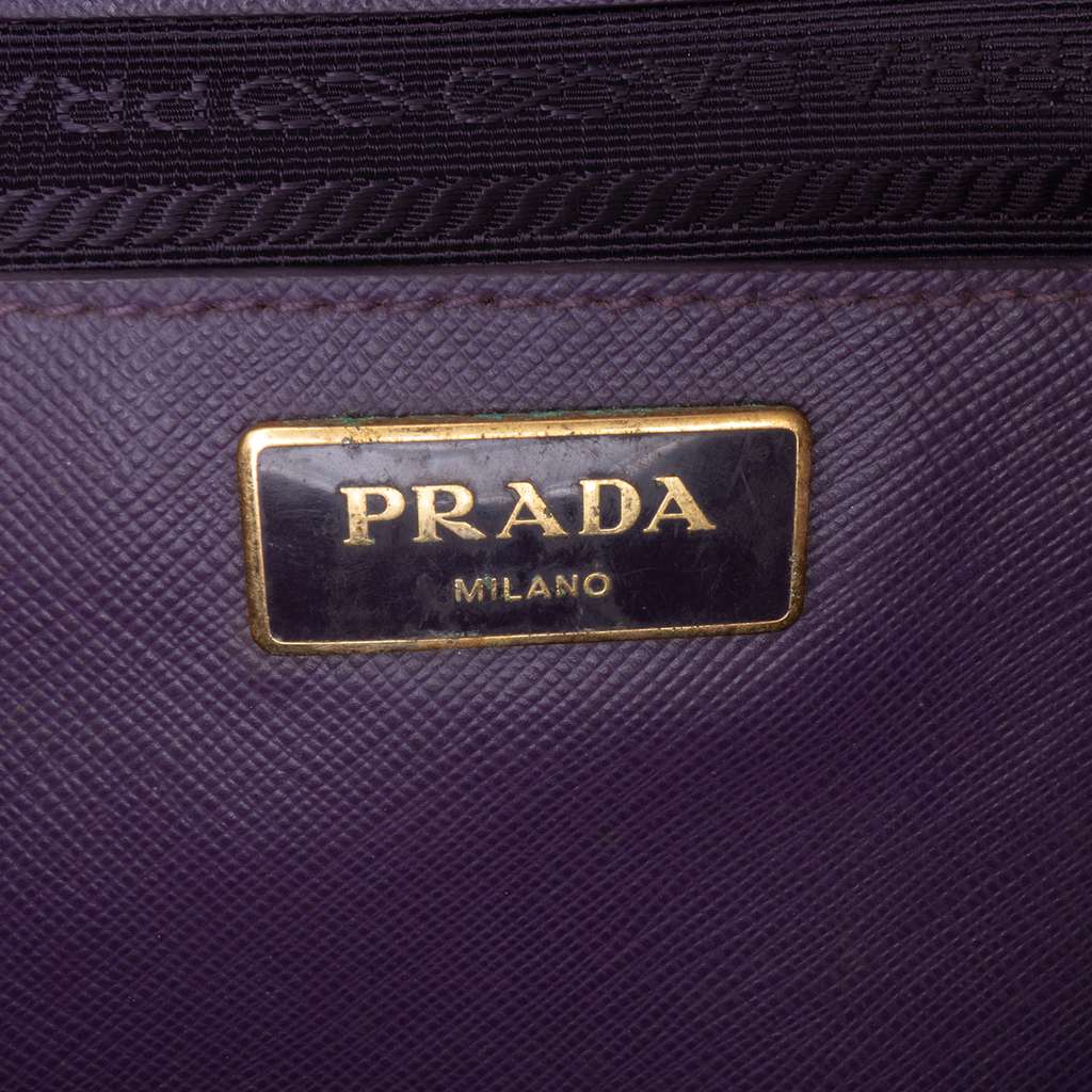 Prada Medium Saffiano Lux Galleria Double Zip Satchel - Side view