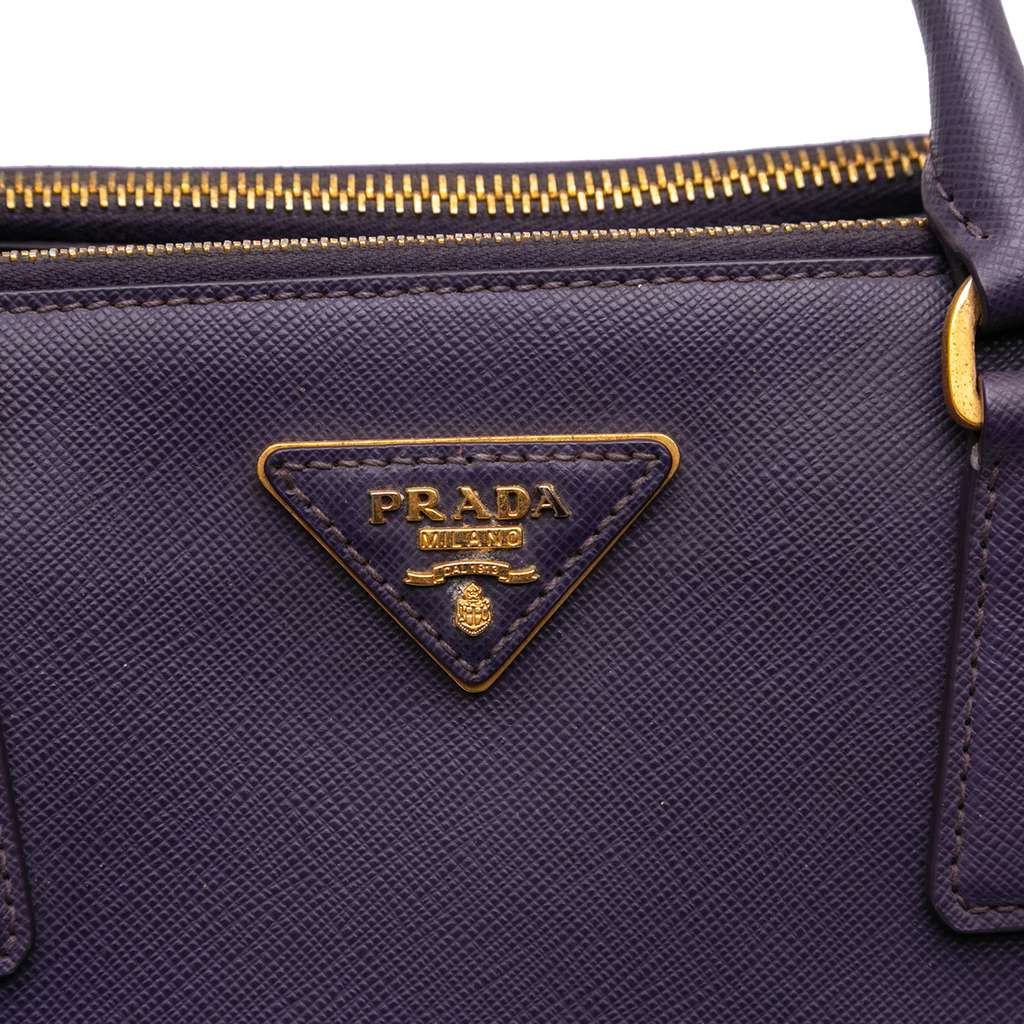 Prada Medium Saffiano Lux Galleria Double Zip Satchel - Image 11
