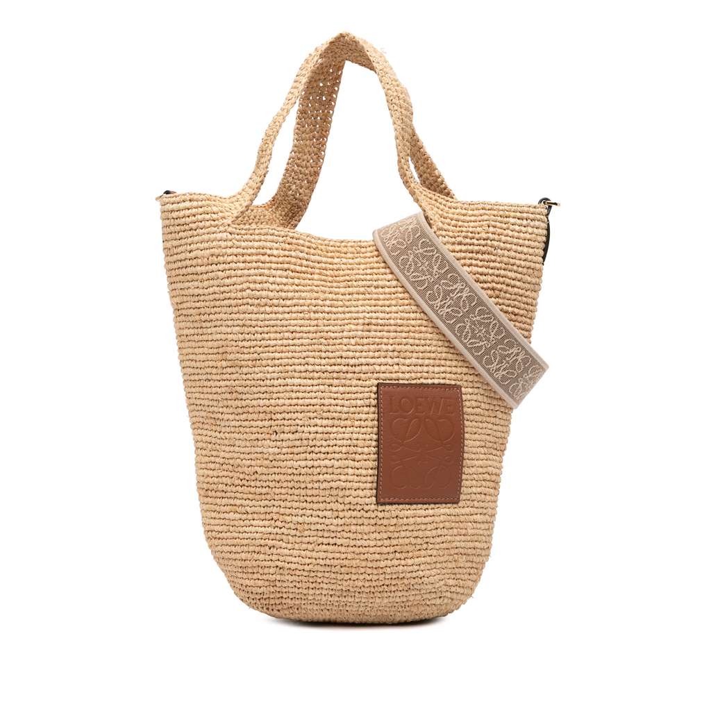 Loewe Mini Raffia Slit Satchel