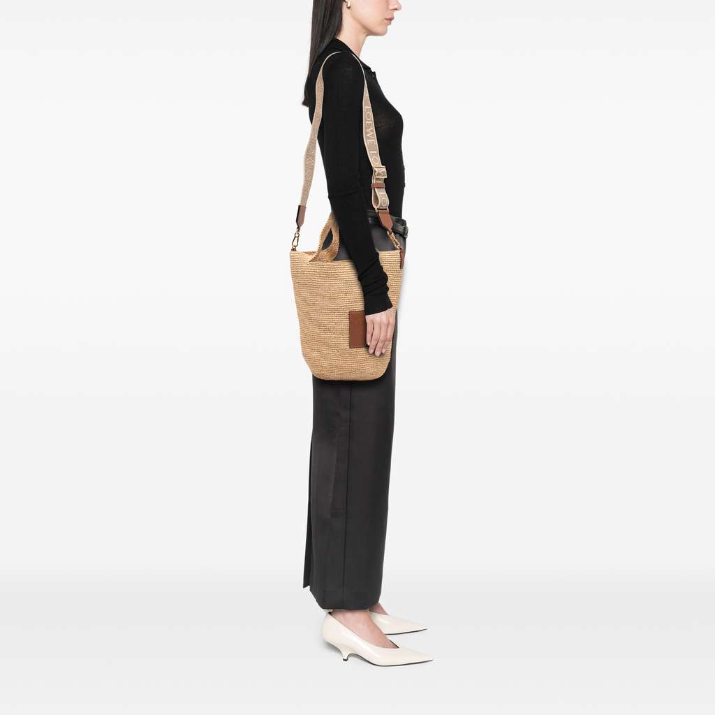 Loewe Mini Raffia Slit Satchel - Image 11