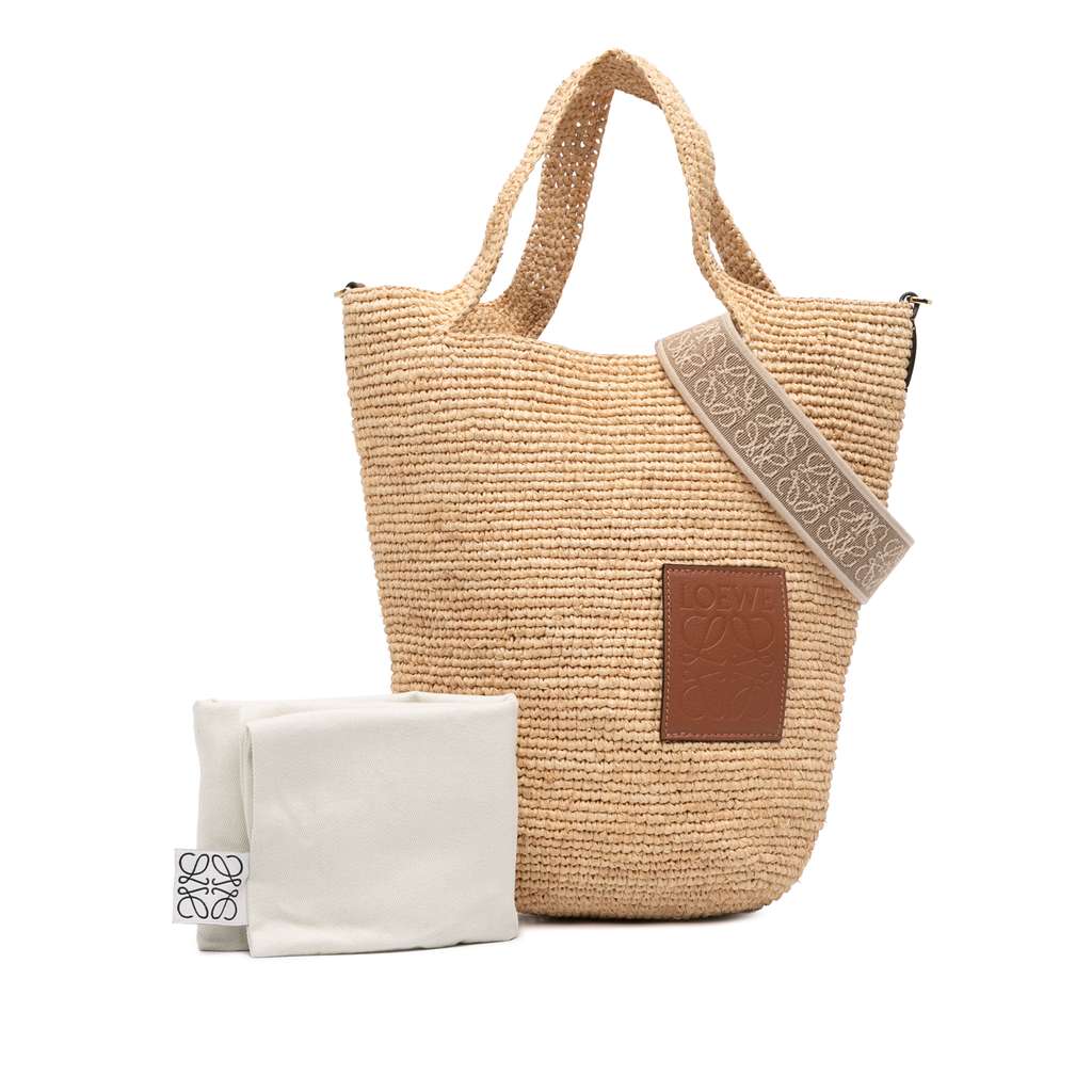 Loewe Mini Raffia Slit Satchel - Image 12