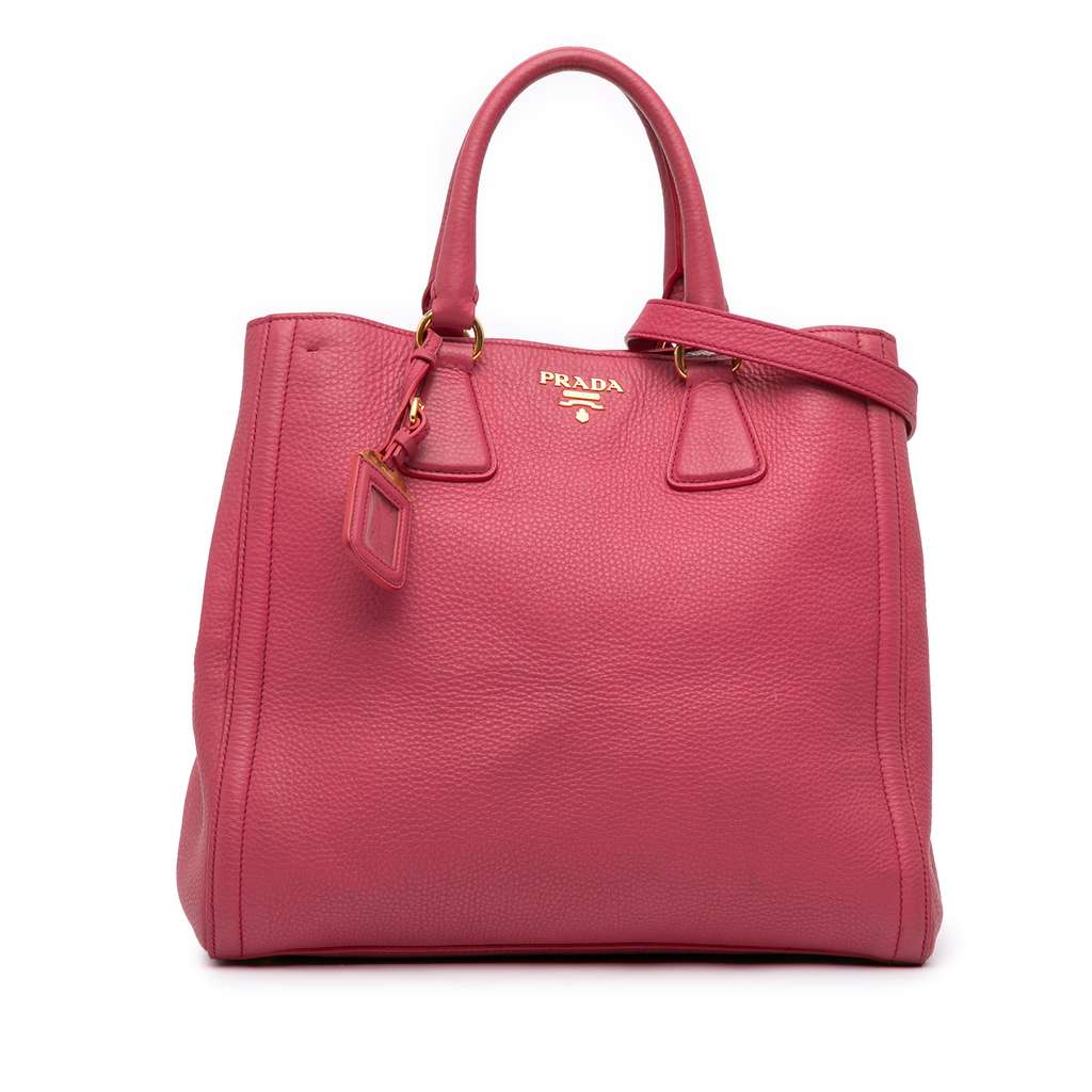 Prada Vitello Daino Open Convertible Tote