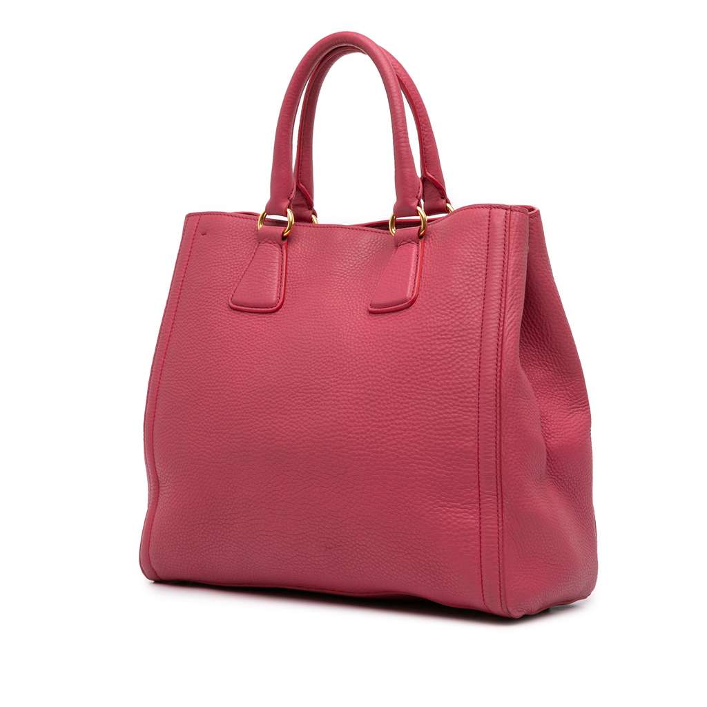 Prada Vitello Daino Open Convertible Tote - Back view