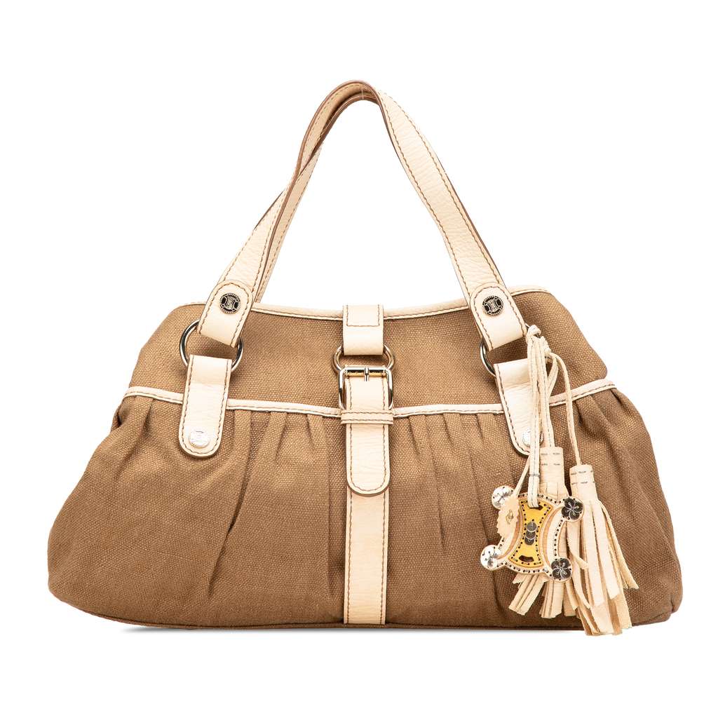 Celine Canvas Boogie Tassel Tote