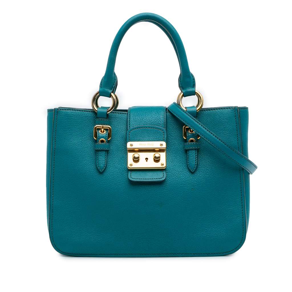 Miu Miu Goatskin Madras Satchel