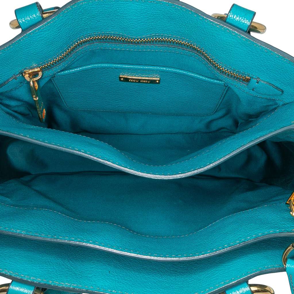 Miu Miu Goatskin Madras Satchel - 4