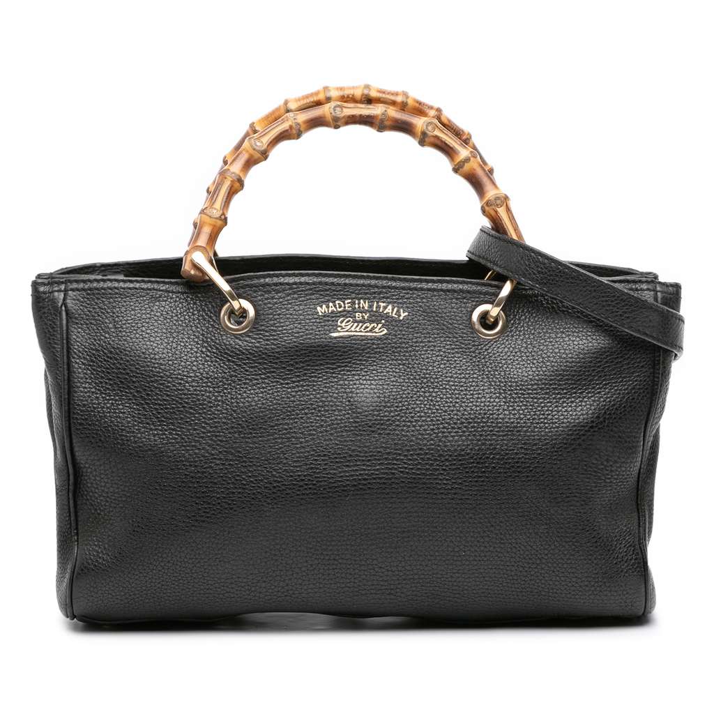 Gucci Medium Calfskin Bamboo Shopper Satchel