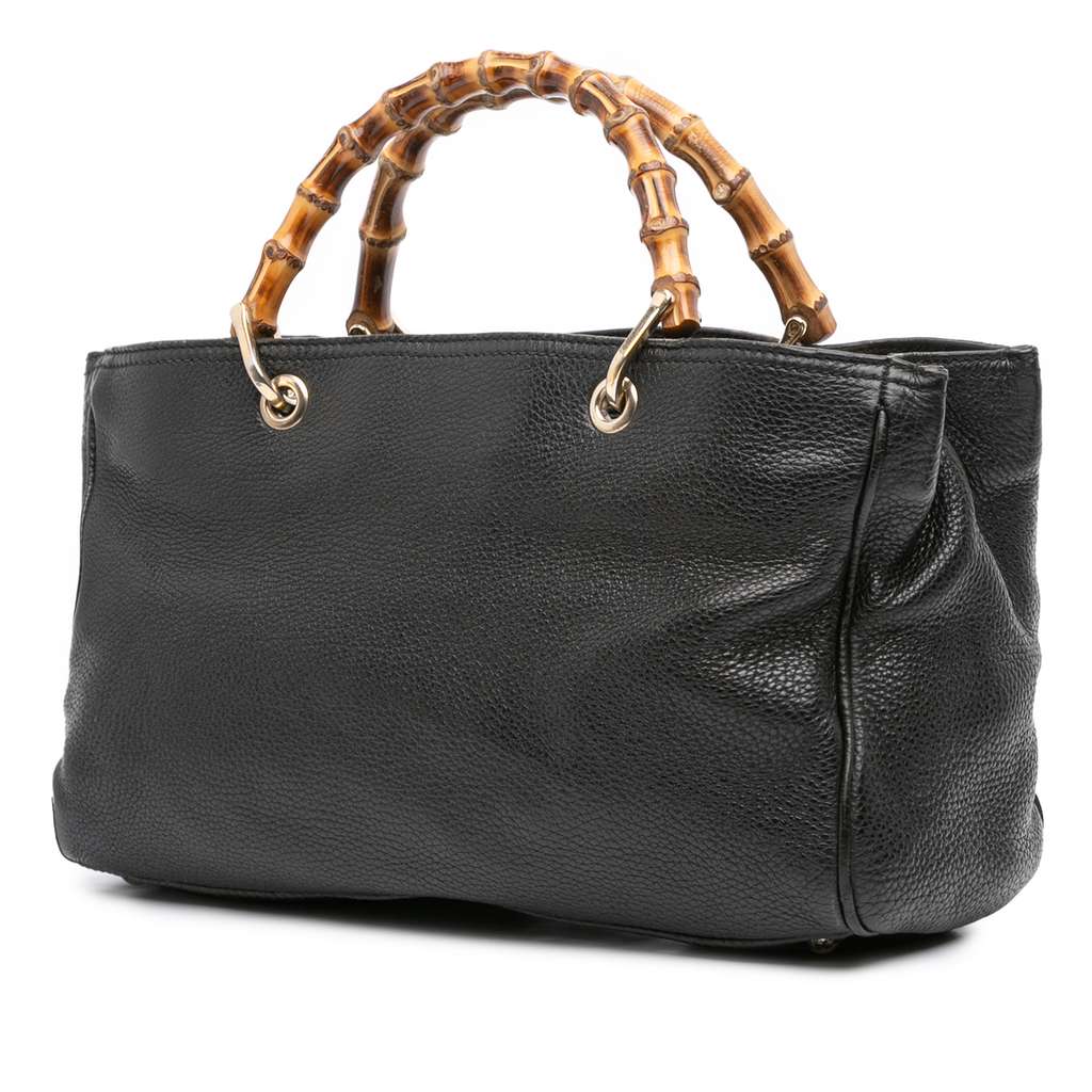 Gucci Medium Calfskin Bamboo Shopper Satchel - Back view