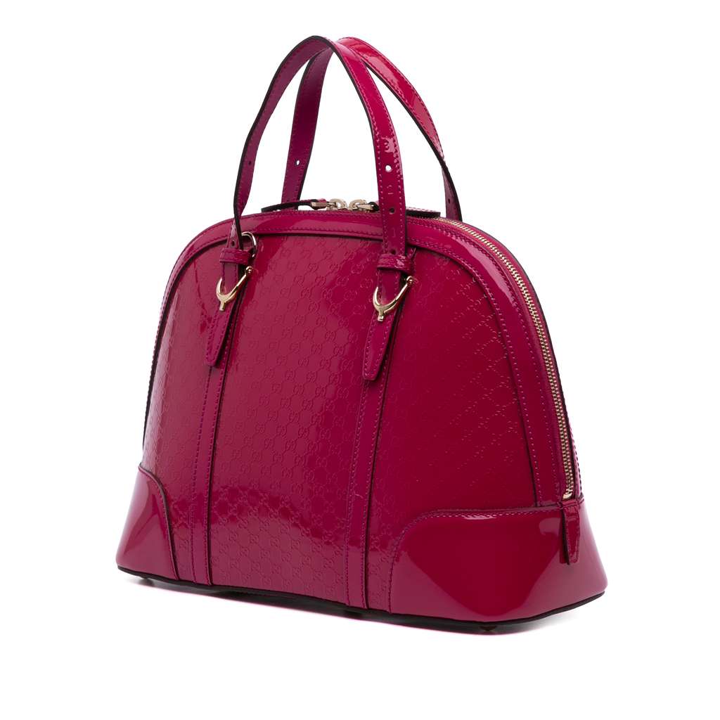 Gucci Medium Microguccissima Patent Nice Dome Satchel - Back view