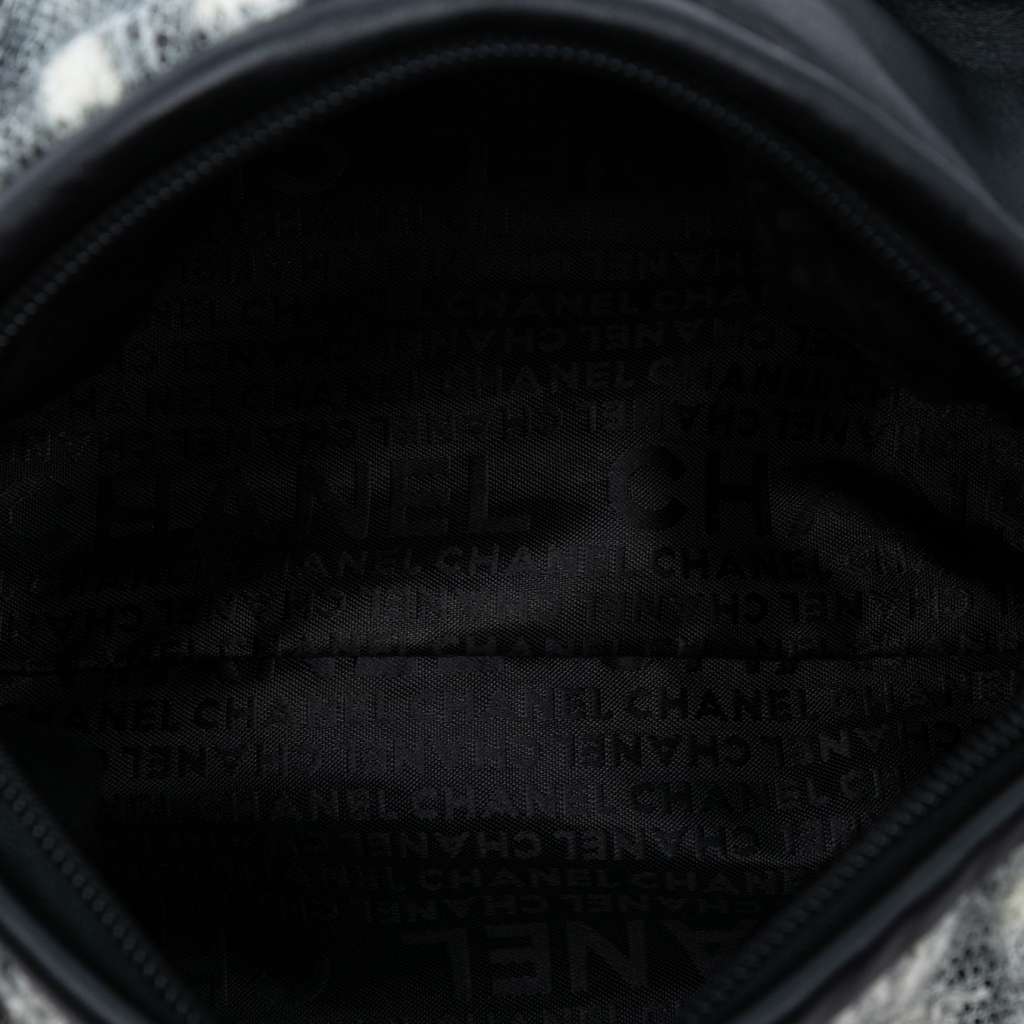 Chanel Tweed Camellia Chain Flap Shoulder Bag - 4