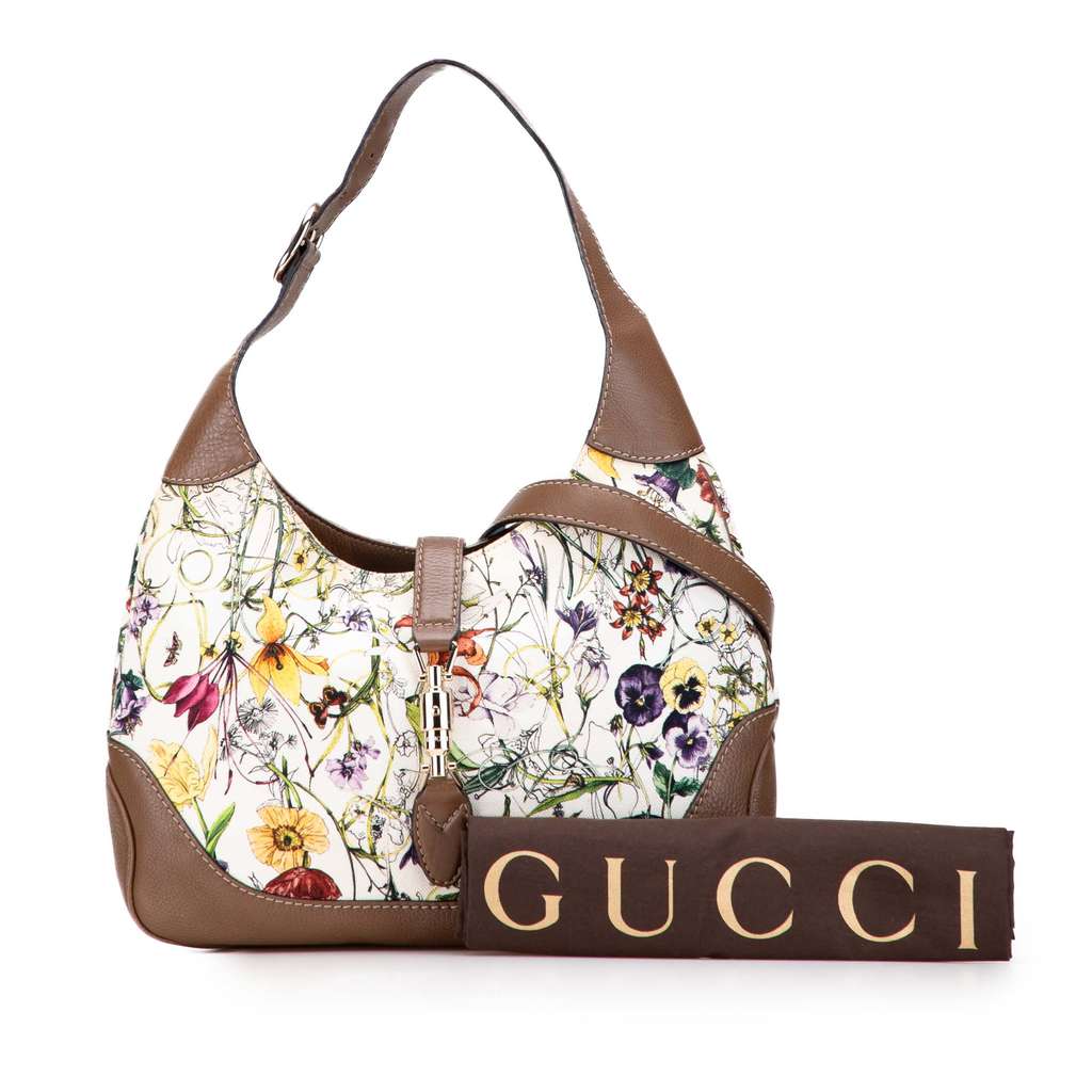 Gucci Flora Canvas Jackie O Bouvier Crossbody - Image 12