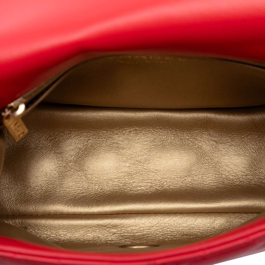 Chanel Mini Square Classic Lambskin Pearl Crush Single Flap - 4