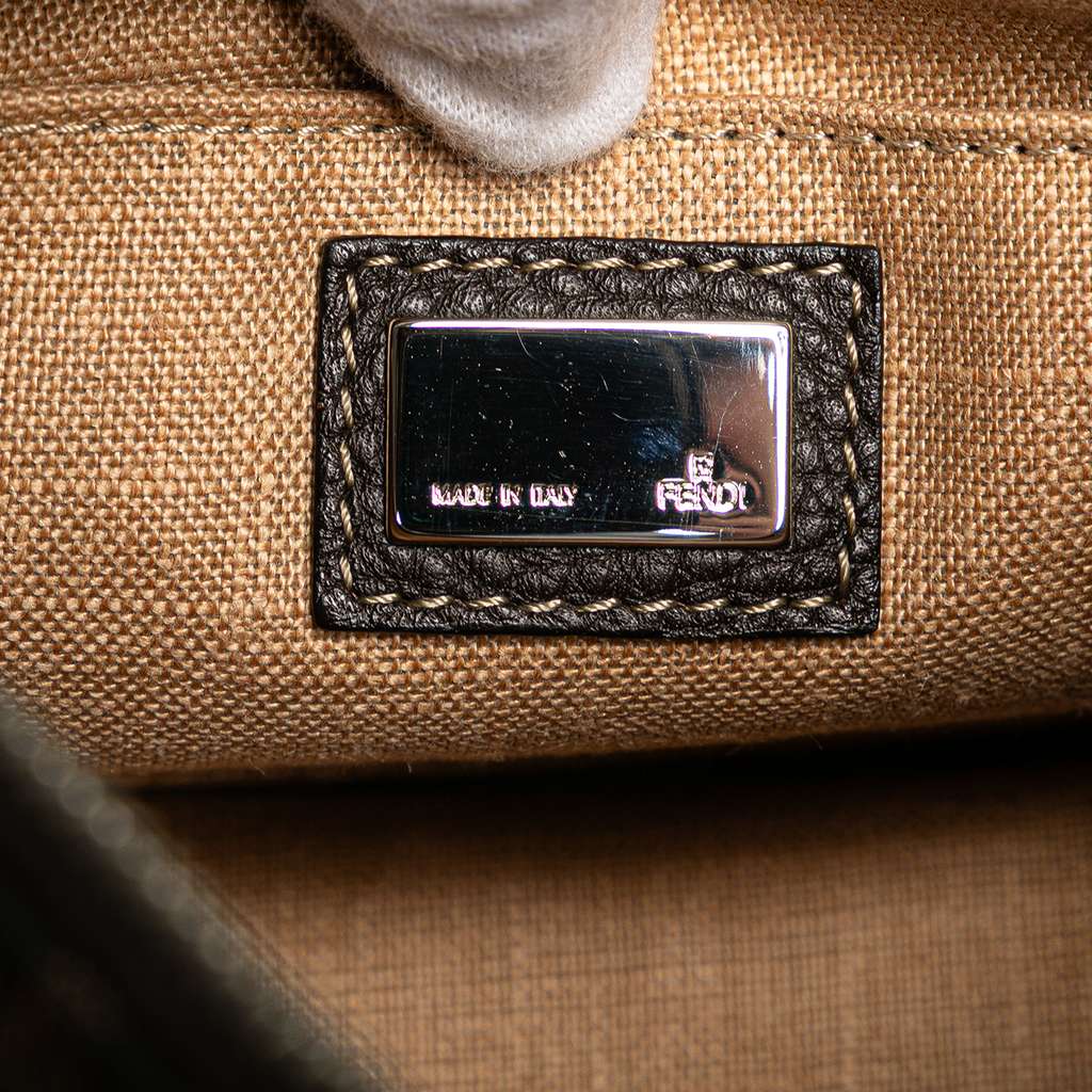 Fendi Mini Zucca Canvas Selleria Boston Bag - Side view