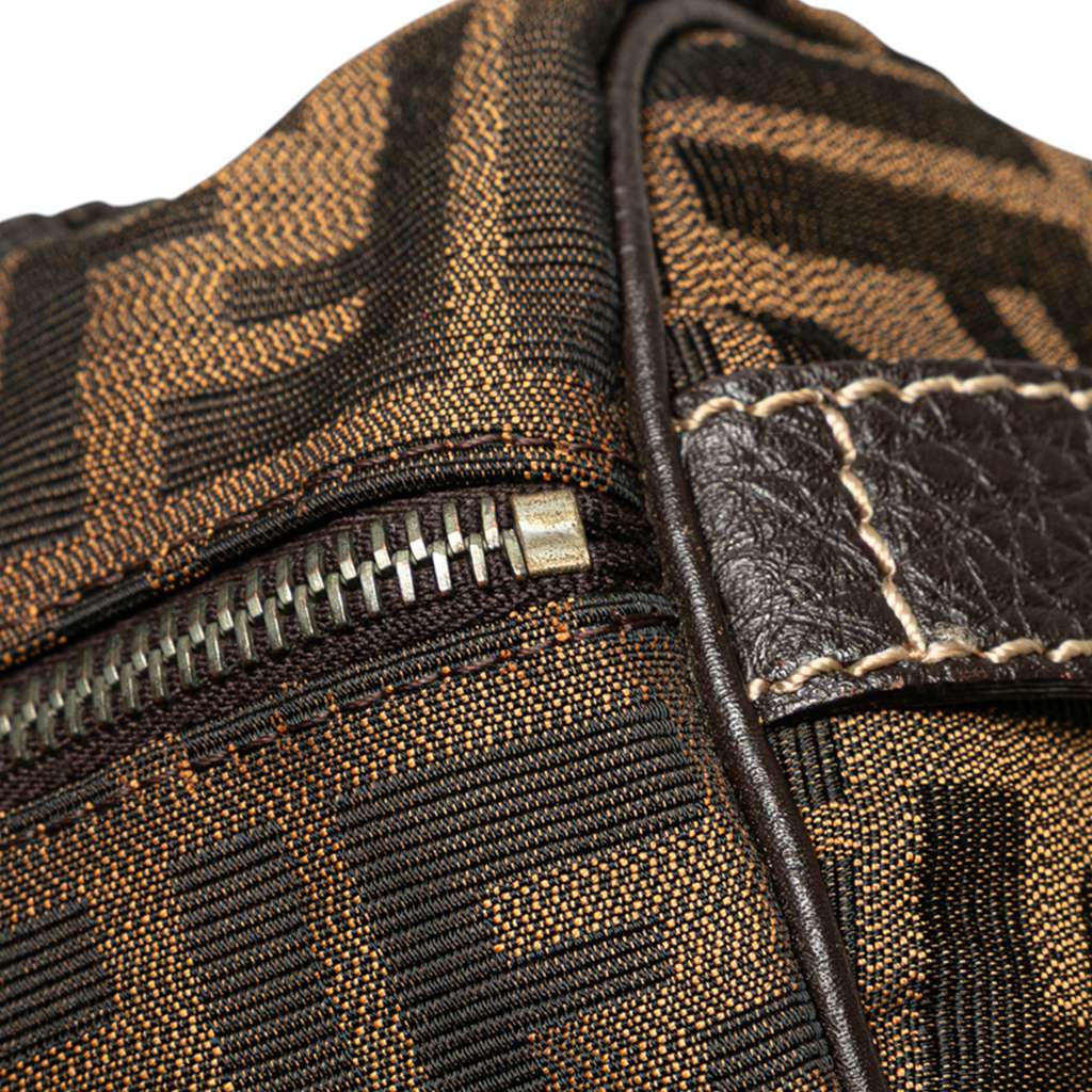 Fendi Mini Zucca Canvas Selleria Boston Bag - Image 10