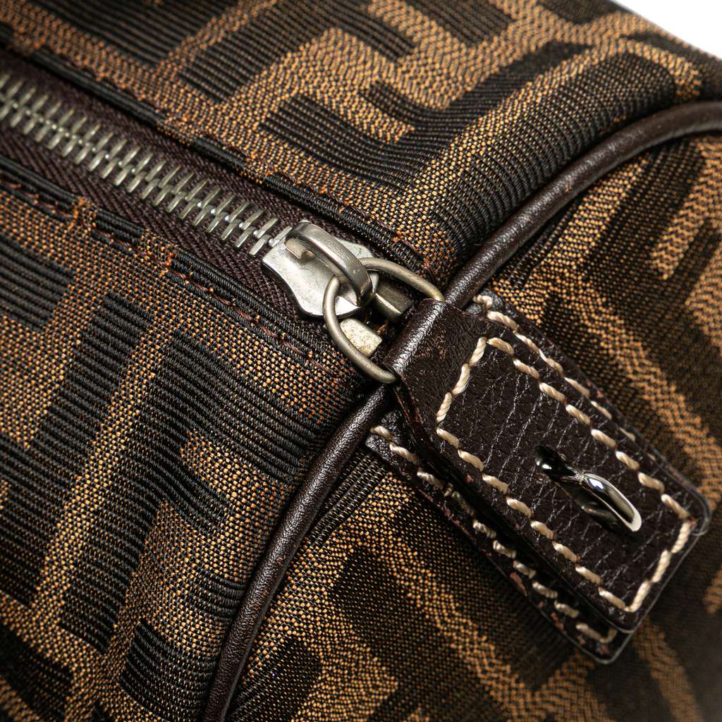 Fendi Mini Zucca Canvas Selleria Boston Bag - Image 11