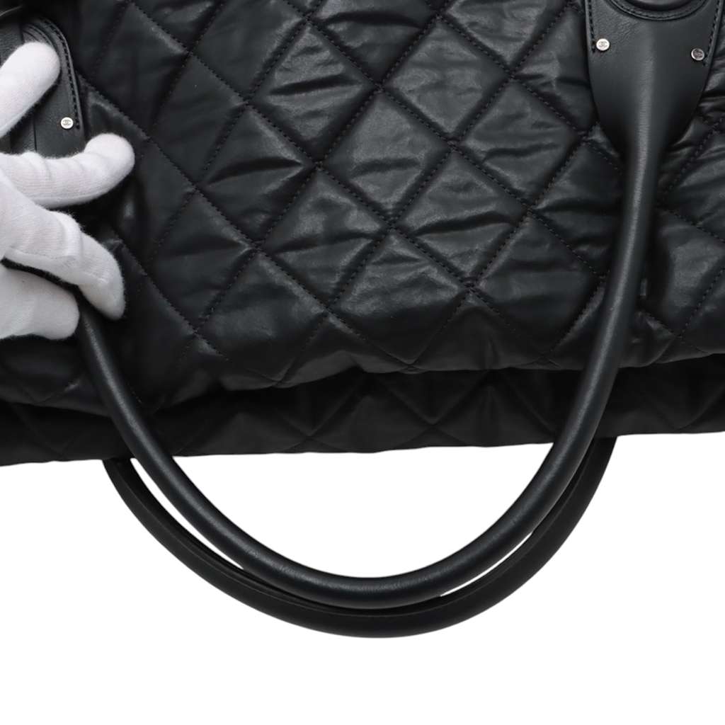 Chanel Quilted Coated Canvas Horizontal Sport Weekender - Image 10