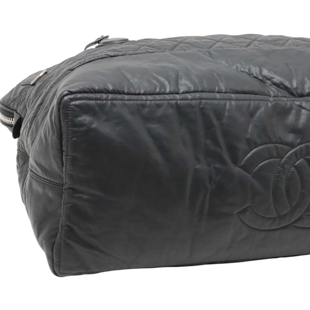 Chanel Quilted Coated Canvas Horizontal Sport Weekender - Image 11