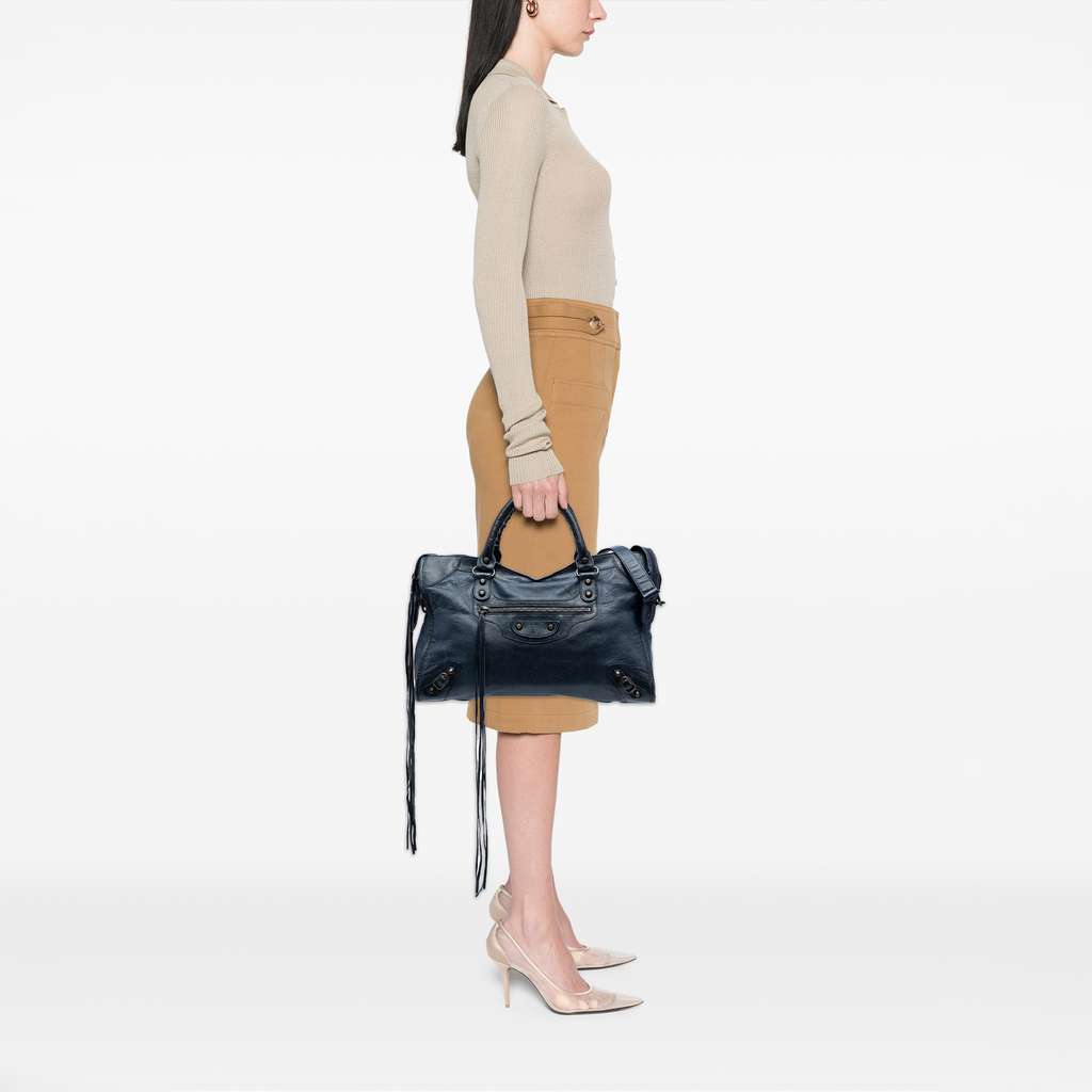 Balenciaga Lambskin Motocross Classic City Satchel - Detail 2