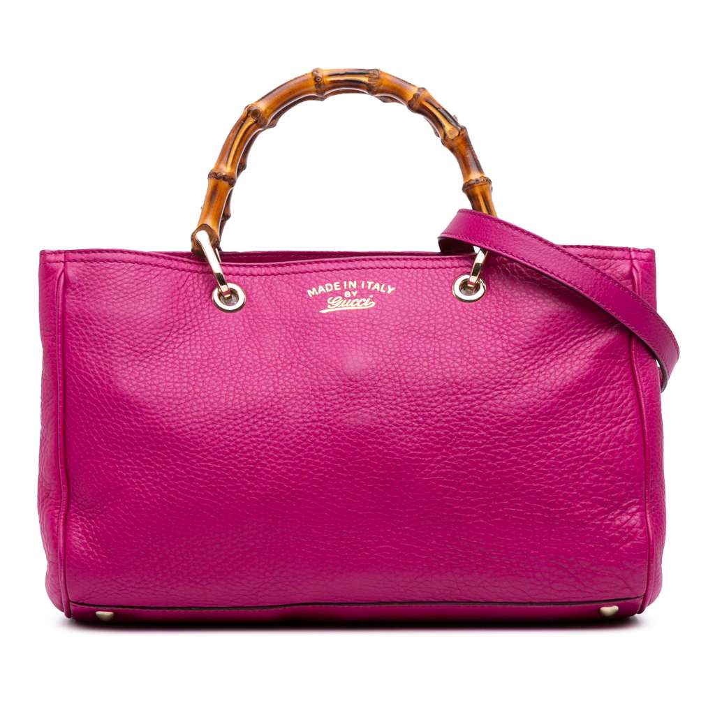 Gucci Medium Calfskin Bamboo Shopper Satchel