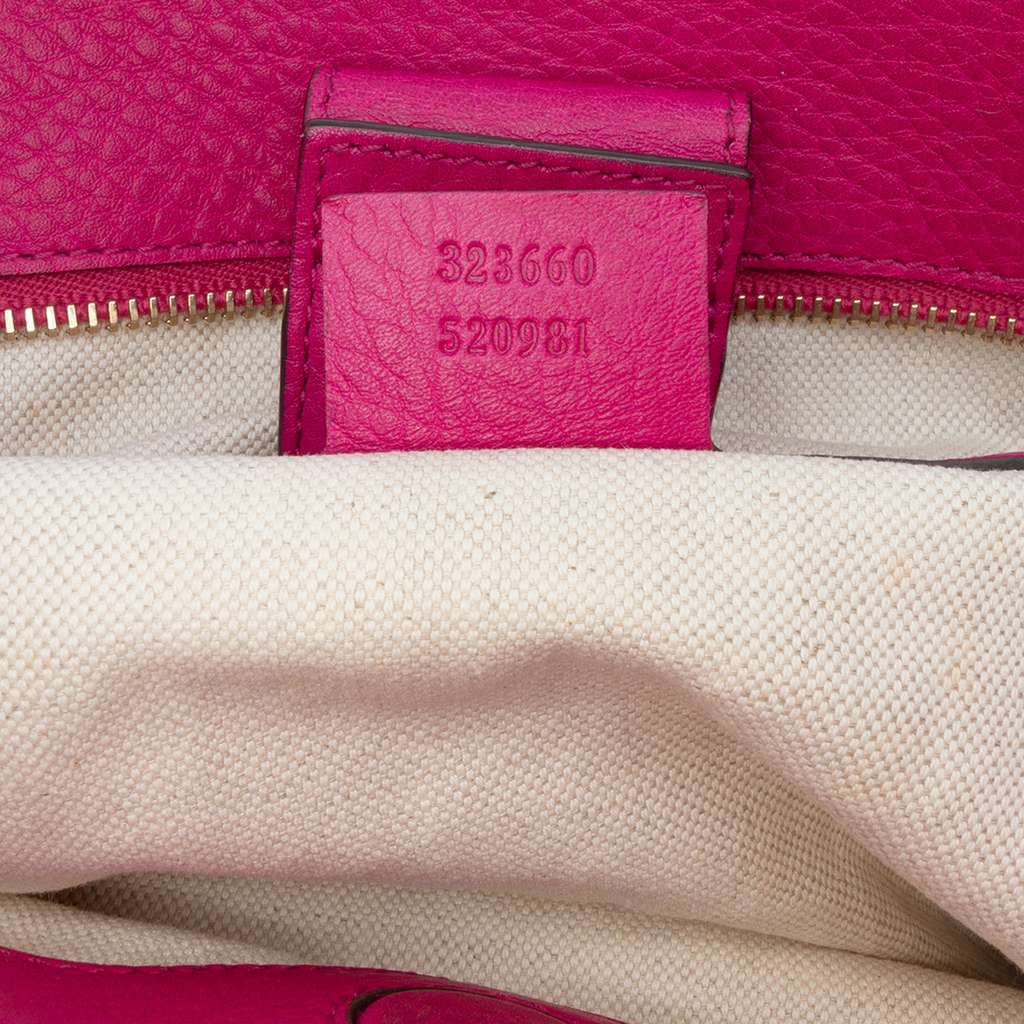 Gucci Medium Calfskin Bamboo Shopper Satchel - Detail 1