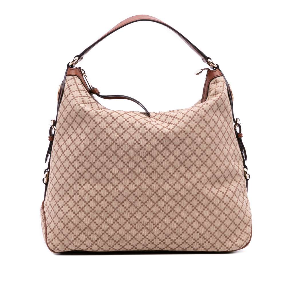 Gucci Diamante Canvas Village Double G Shoulder Bag