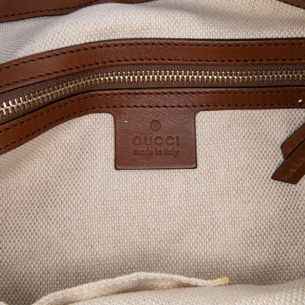 Gucci Diamante Canvas Village Double G Shoulder Bag - Side view