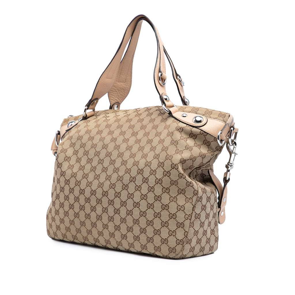 Gucci Large GG Canvas Icon Bit Satchel - Back view