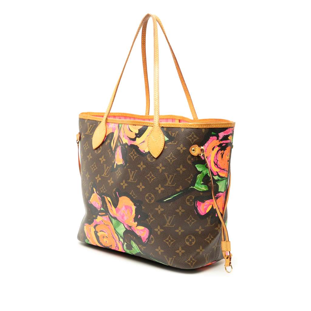 Louis Vuitton Monogram Roses Neverfull MM - Back view