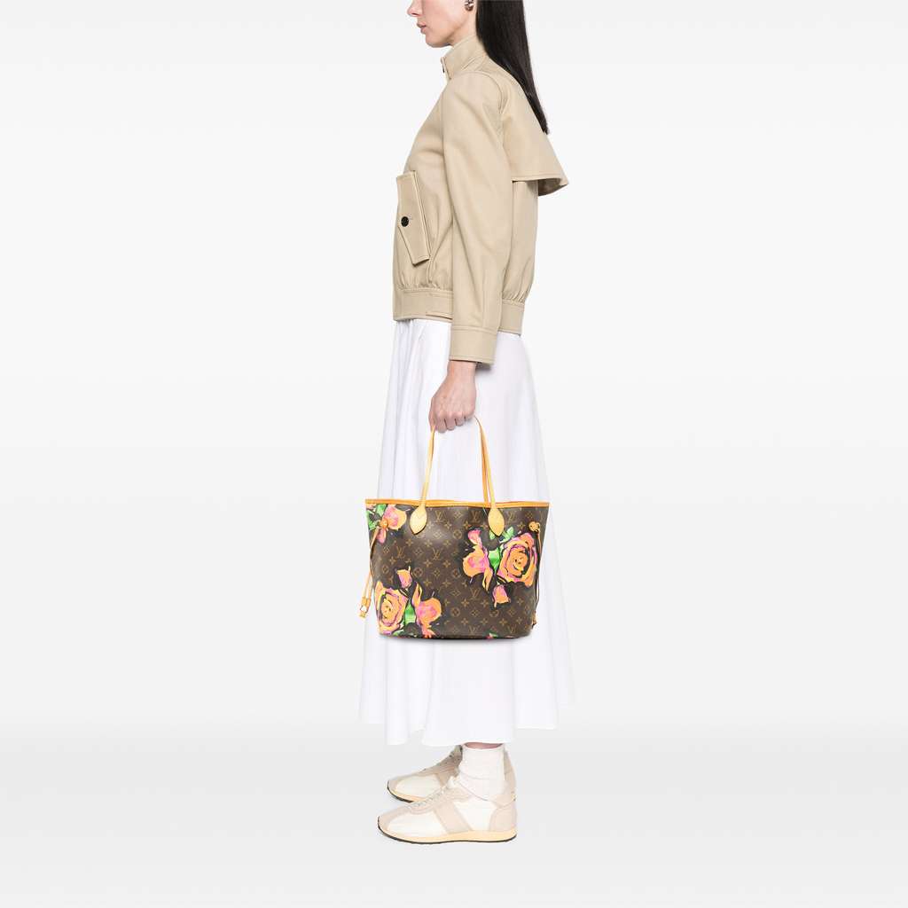 Louis Vuitton Monogram Roses Neverfull MM - Image 11