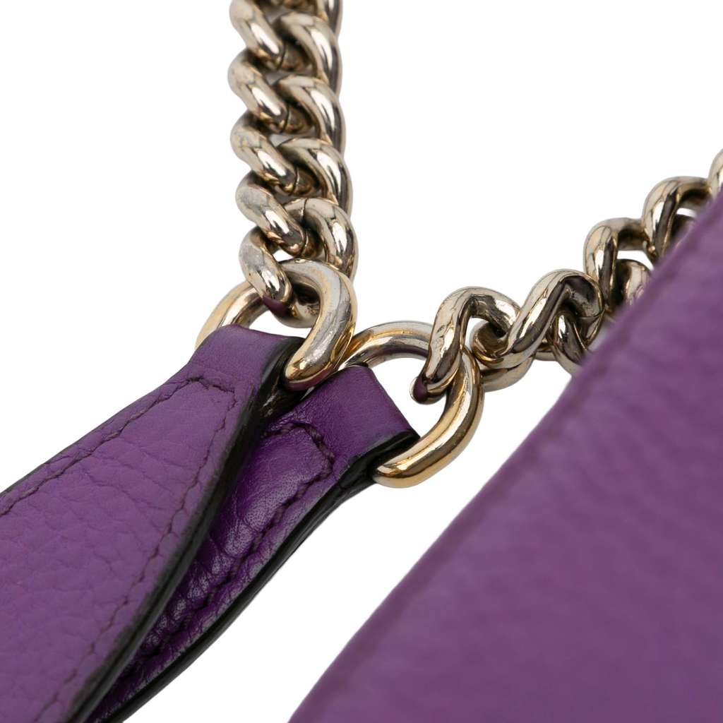 Gucci Medium Leather Soho Chain Tote - Image 11