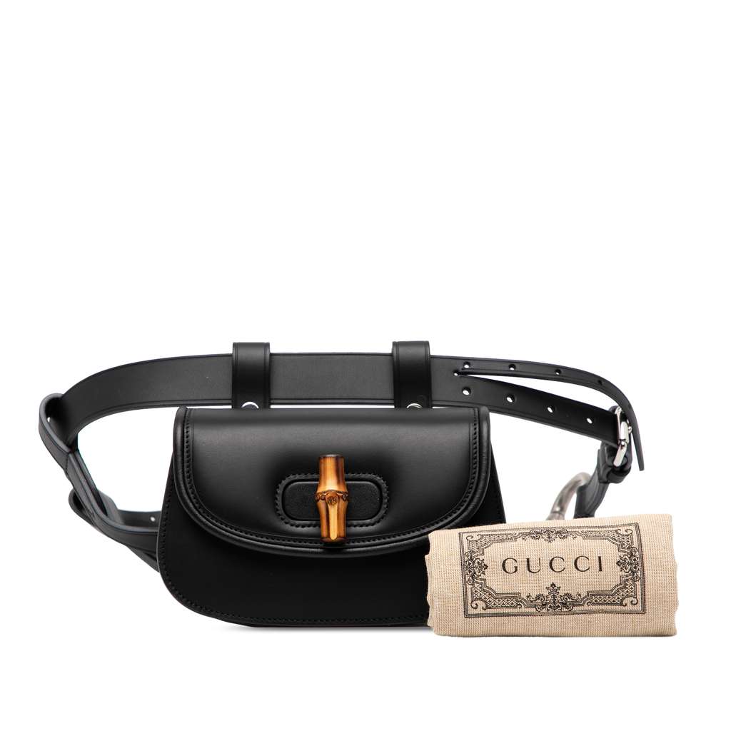 Gucci Mini Leather Bamboo 1947 Belt Bag - Image 10