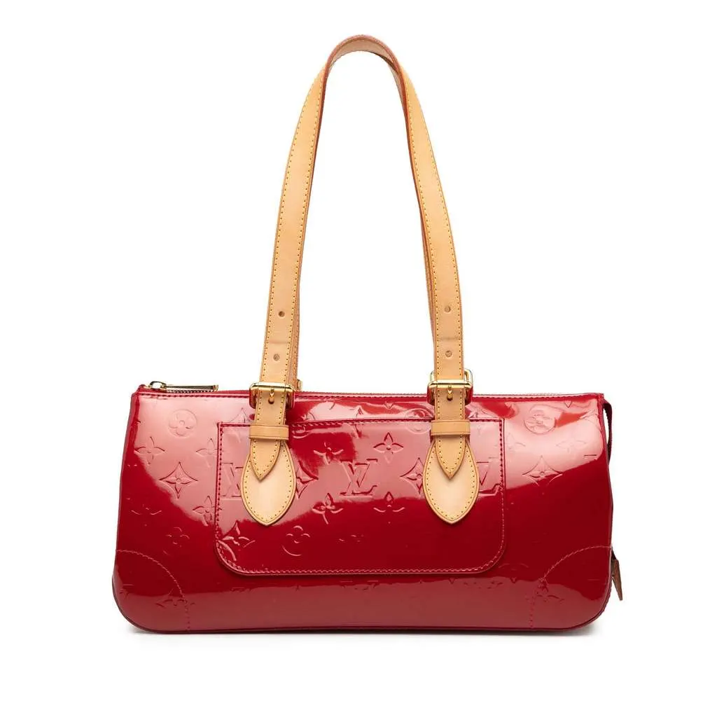 Louis Vuitton Monogram Vernis Rosewood Avenue Red Leather Good - Front View