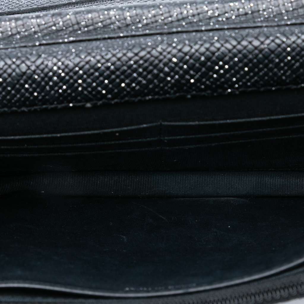 Chanel CC Quilted Glittered Calfskin Wallet On Chain - 4