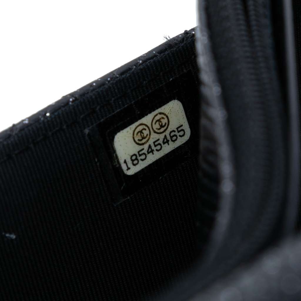 Chanel CC Quilted Glittered Calfskin Wallet On Chain - Side view