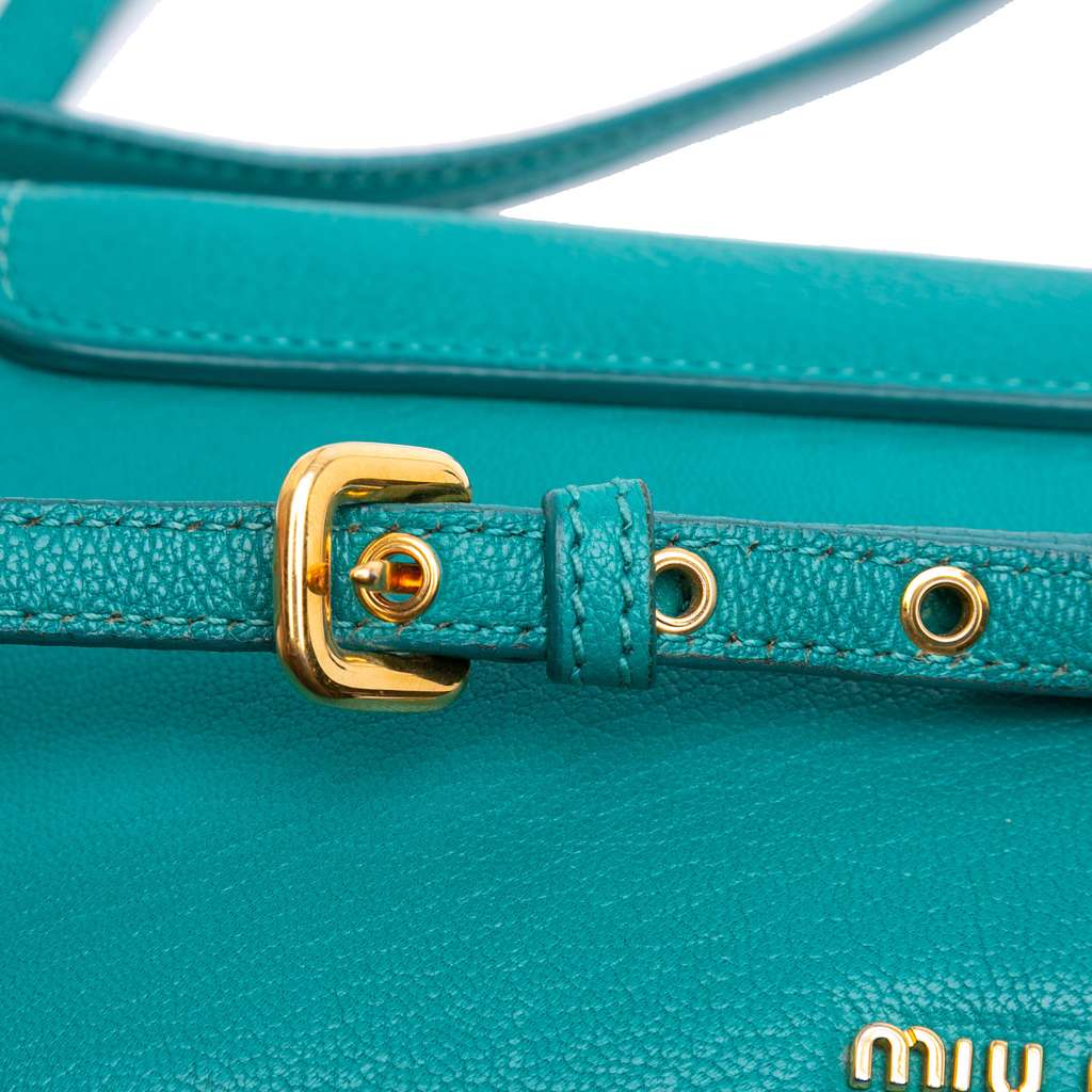 Miu Miu Goatskin Madras Crossbody - Image 11