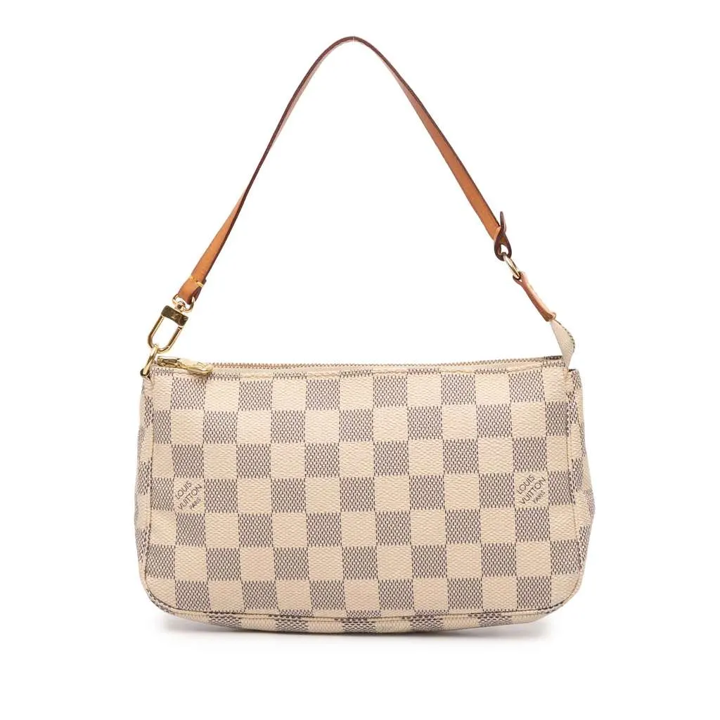 Louis Vuitton Damier Azur Pochette Accessoires White Very good - Front View