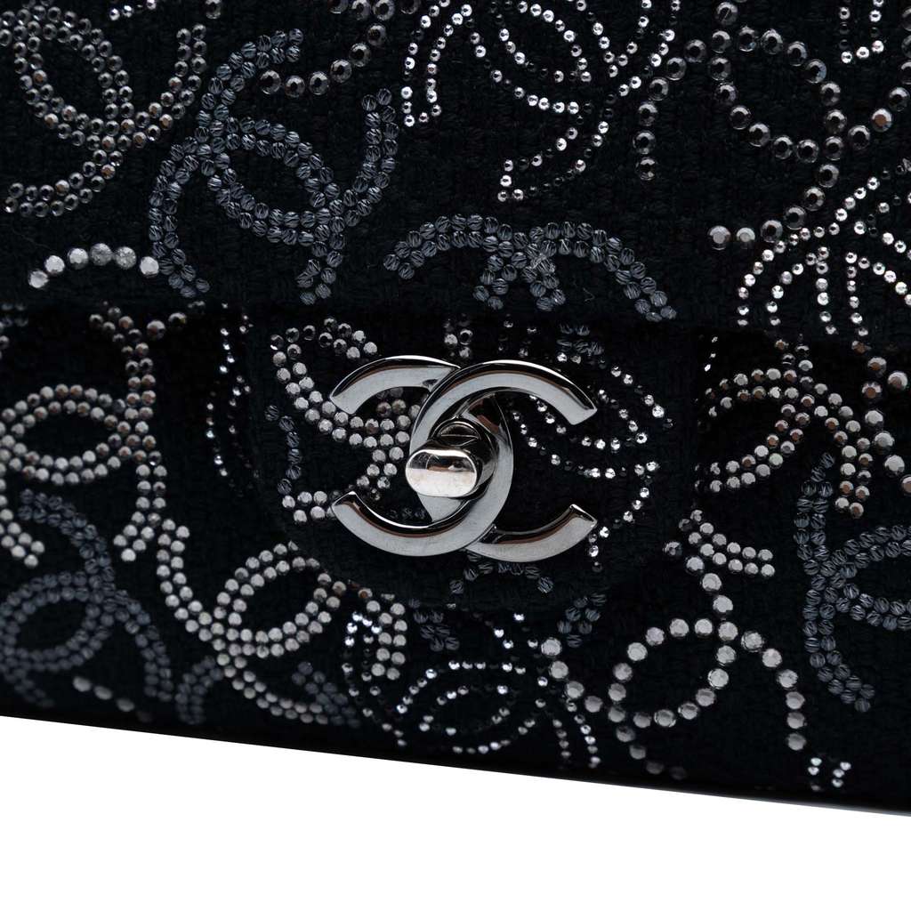 Chanel Paris-Shanghai Medium Tweed Strass Embellished Pudong Double Flap - Detail 1