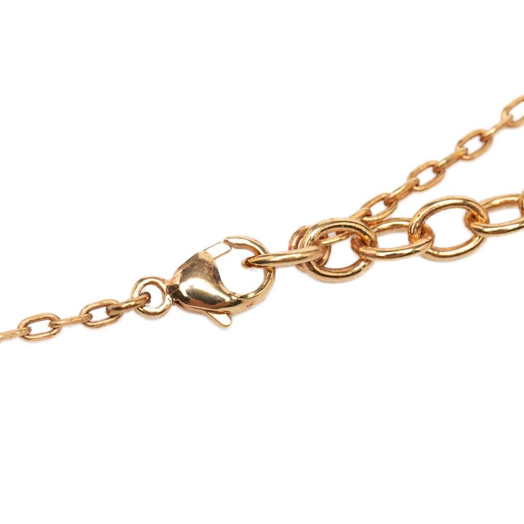 Louis Vuitton Gold Plated Rubber Heart Pendant Necklace - Image 6