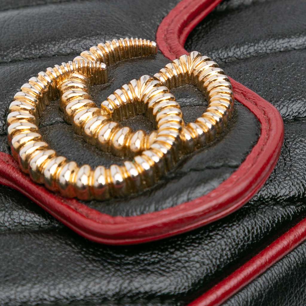 Gucci Super Mini GG Marmont Matelasse Leather Torchon Flap Crossbody - Detail 2