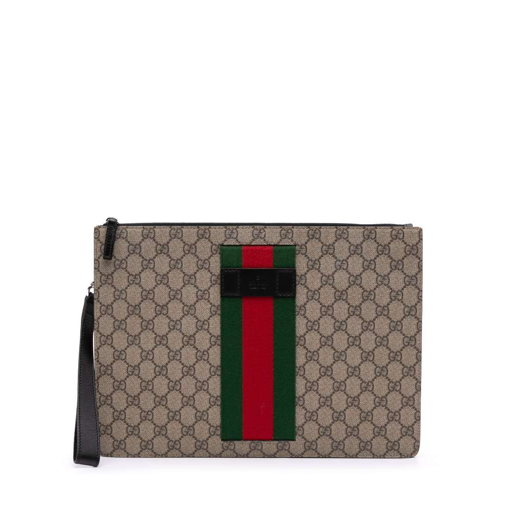 Gucci GG Supreme Web Clutch