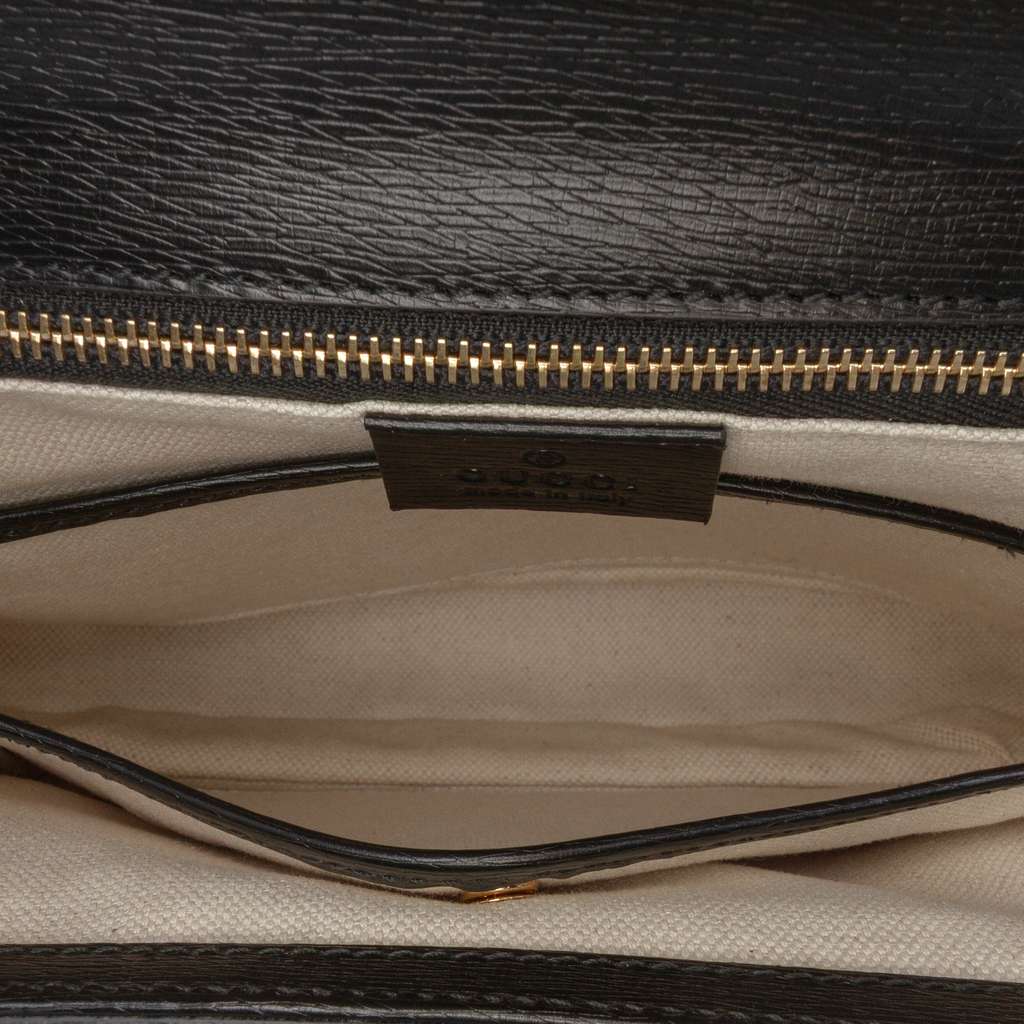 Gucci Printed Calfskin Tropical Bamboo Night Satchel - 4